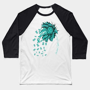 Interstitial Cystitis Awareness - Sunflower ribbon flowers fall Baseball T-Shirt